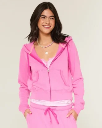 Sweat à capuche zippé en tissu éponge Sweat à capuche zippé en tissu éponge
