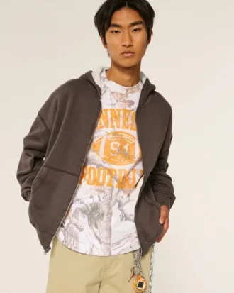Sweat à capuche zippé et doublé thermique