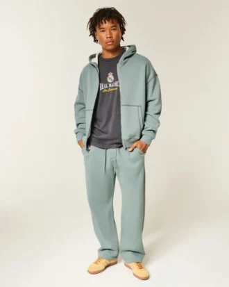 Sweat à capuche zippé et doublé thermique