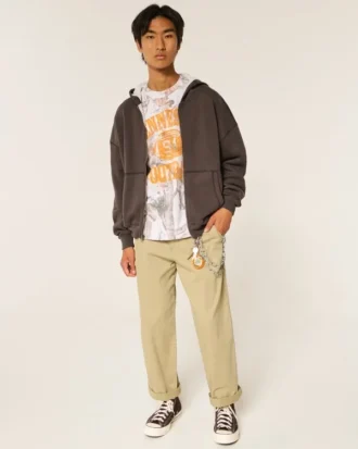 Sweat à capuche zippé et doublé thermique