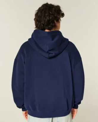 Sweat à capuche zippé et graphique
