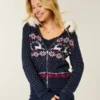 Sweat à capuche zippé Fair Isle avec bordure en fausse fourrure