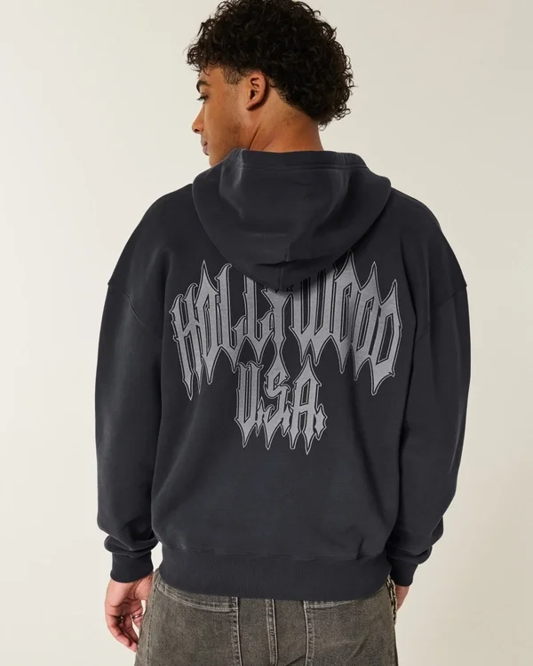 Sweat à capuche zippé graphique Hollywood Sweat à capuche zippé graphique Hollywood