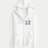 Sweat à capuche zippé Malibu avec doublure gaufrée