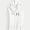 Sweat à capuche zippé Malibu avec doublure gaufrée