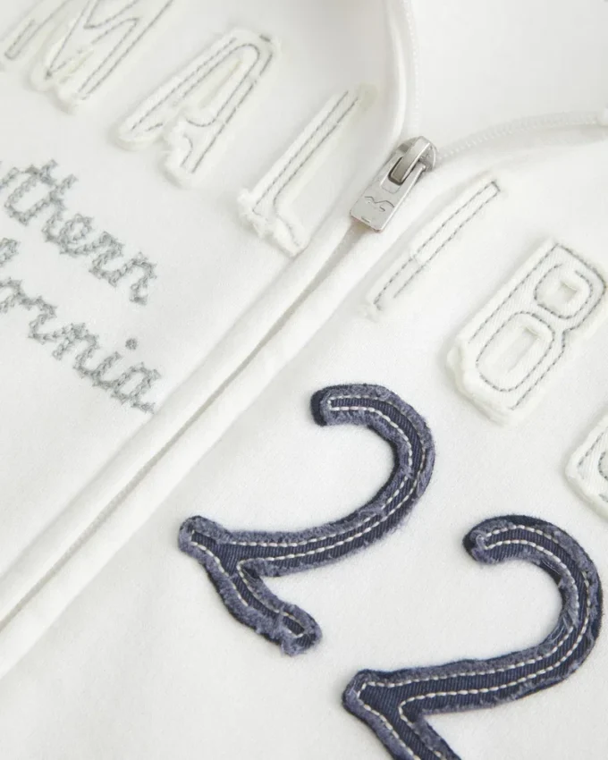 Sweat à capuche zippé Malibu avec doublure gaufrée