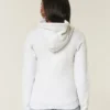Sweat à capuche zippé à rayures fines Sweat à capuche zippé à rayures fines