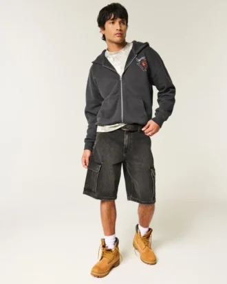 Sweat à capuche zippé Rutgers University Graphic