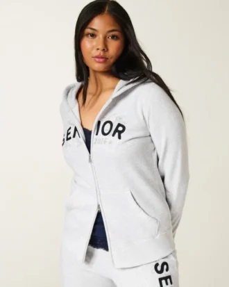 Sweat à capuche zippé Senior Graphic