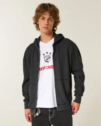 Sweat à capuche zippé thermique
