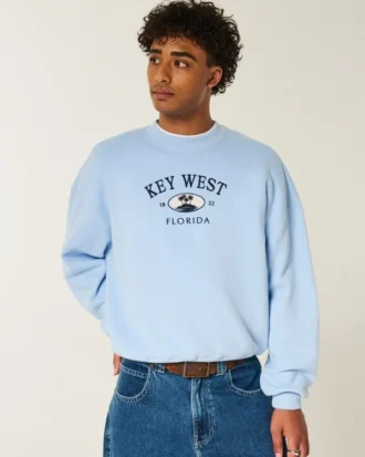 Sweat-shirt ample à motif Key West