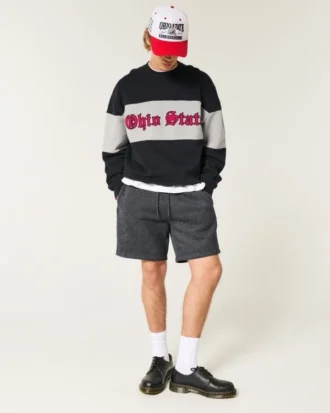 Sweat-shirt à capuche carré avec motif Ohio State