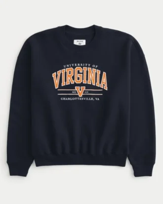 Sweat-shirt à col rond et graphique carré de l&rsquo;université de Virginie