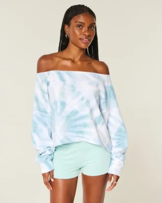 Sweat-shirt double à épaules dénudées et tie-dye facile à réaliser Sweat-shirt double à épaules dénudées et tie-dye facile à réaliser