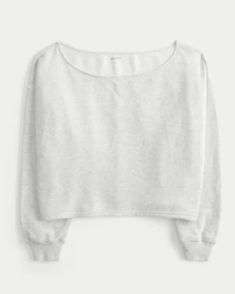 Sweat-shirt double à épaules dénudées facile à porter