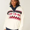 Sweat-shirt à fermeture éclair quart de longueur Gilly Hicks Sherpa