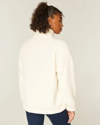 Sweat-shirt à fermeture éclair quart de longueur Gilly Hicks Sherpa