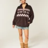 Sweat-shirt à fermeture éclair quart de longueur Gilly Hicks Sherpa Sweat-shirt à fermeture éclair quart de longueur Gilly Hicks Sherpa