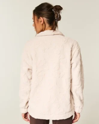 Sweat-shirt à fermeture éclair quart de longueur Gilly Hicks Sherpa