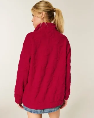 Sweat-shirt à fermeture éclair quart de longueur Gilly Hicks Sherpa