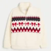 Sweat-shirt à fermeture éclair quart de longueur Gilly Hicks Sherpa