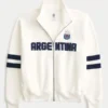 Sweat-shirt graphique Argentina à demi-zip et coupe carrée Sweat-shirt graphique Argentina à demi-zip et coupe carrée