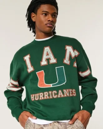 Sweat-shirt graphique Boxy University of Miami Hurricanes