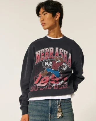 Sweat-shirt graphique Boxy University of Nebraska Cornhuskers