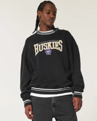 Sweat-shirt graphique Boxy University of Washington Huskies Sweat-shirt graphique Boxy University of Washington Huskies