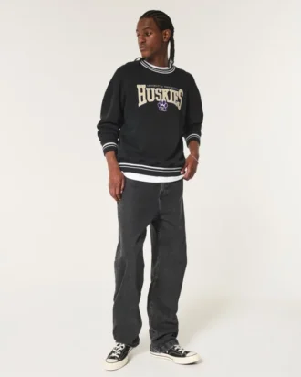 Sweat-shirt graphique Boxy University of Washington Huskies Sweat-shirt graphique Boxy University of Washington Huskies