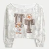 Sweat-shirt graphique à double encolure tombante de l’université du Texas Sweat-shirt graphique à double encolure tombante de l’université du Texas