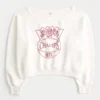 Sweat-shirt graphique Indiana University facile à enfiler, avec épaules dénudées Sweat-shirt graphique Indiana University facile à enfiler, avec épaules dénudées