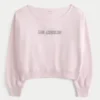 Sweat-shirt graphique Los Angeles à épaules dénudées Sweat-shirt graphique Los Angeles à épaules dénudées
