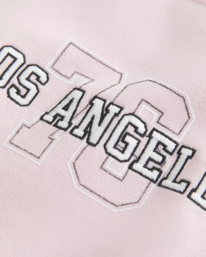 Sweat-shirt graphique Los Angeles à épaules dénudées Sweat-shirt graphique Los Angeles à épaules dénudées