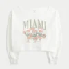 Sweat-shirt graphique Miami à double encolure dégagée facile à porter Sweat-shirt graphique Miami à double encolure dégagée facile à porter