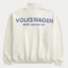 Sweat-shirt graphique Volkswagen à demi-zip et coupe carrée Sweat-shirt graphique Volkswagen à demi-zip et coupe carrée