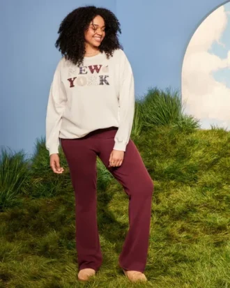 Sweat-shirt oversize New York Graphic Crew