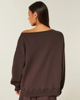 Sweat-shirt oversize à épaules dénudées