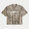 T-shirt ample court épais à motif camouflage Dodge