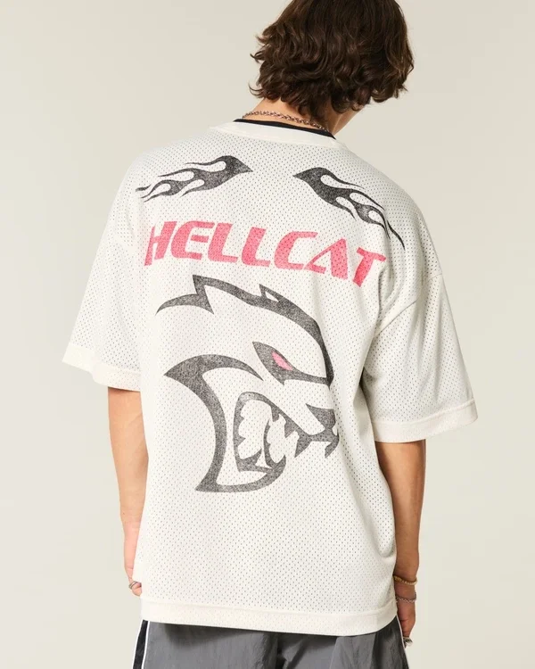 T-shirt ample Dodge Hellcat Graphic Jersey T-shirt ample Dodge Hellcat Graphic Jersey