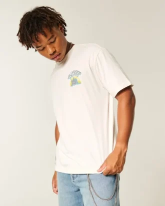 T-shirt ample en coton avec motif Hollywood Haunts