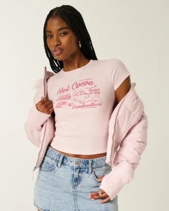 T-shirt bébé avec motif chocolat chaud