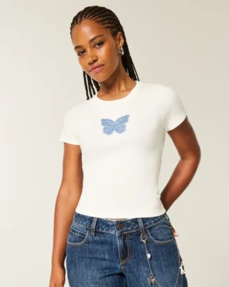 T-shirt bébé avec motif papillon