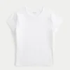 T-shirt bébé à col rond en tissu extensible et sans coutures T-shirt bébé à col rond en tissu extensible et sans coutures