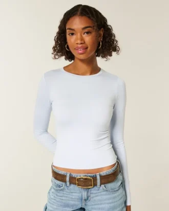 T-shirt bébé à manches longues en tissu sans coutures