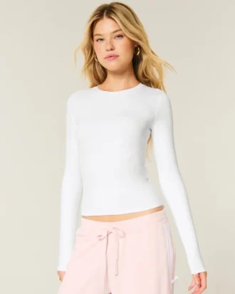 T-shirt bébé à manches longues en tissu sans coutures