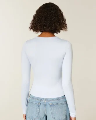 T-shirt bébé à manches longues en tissu sans coutures