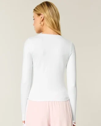 T-shirt bébé à manches longues en tissu sans coutures