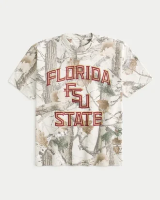 T-shirt camouflage épais et ample Florida State University Seminoles Graphic Camo Tee