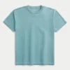 T-shirt à col rond délavé décontracté T-shirt à col rond délavé décontracté